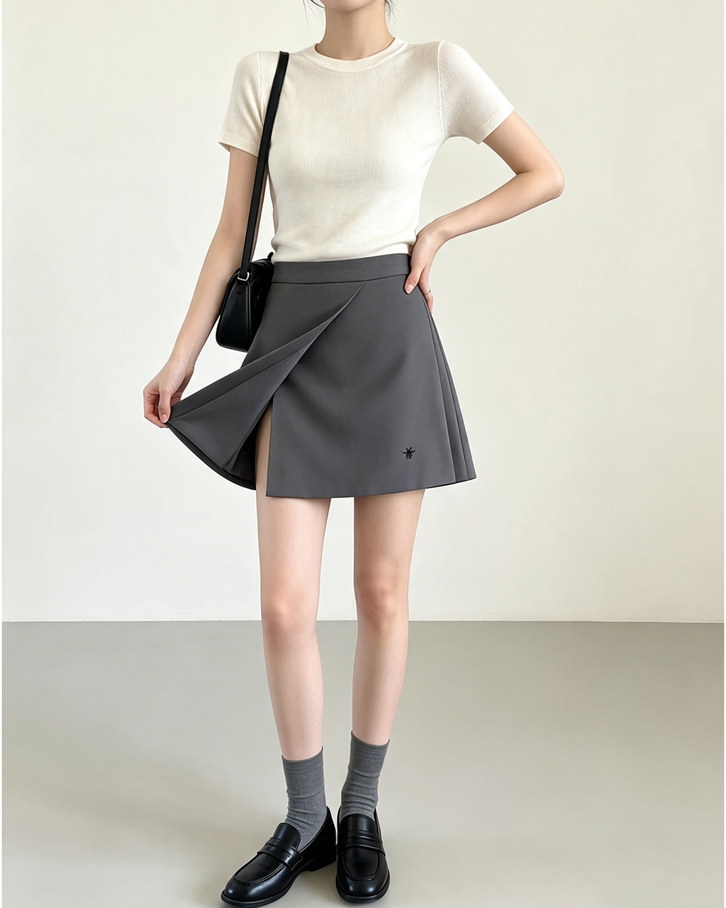 Women Embroidered A-Line Skort - 1