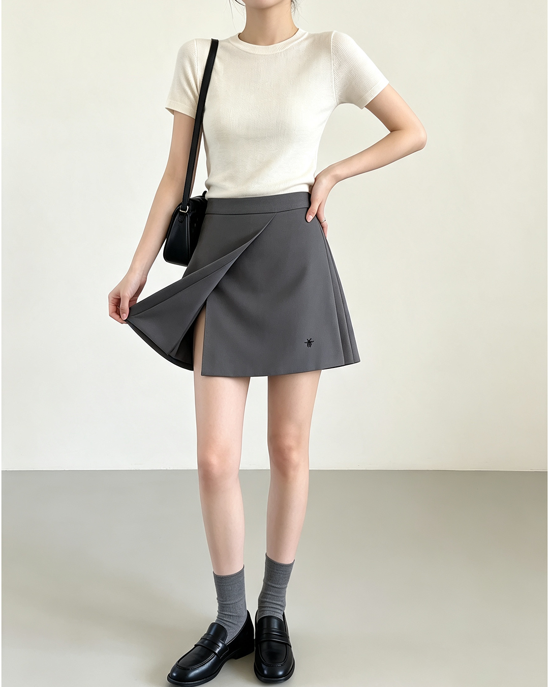 Women Embroidered A-Line Skort - 1