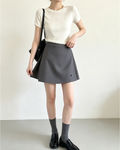 Women Embroidered A-Line Skort - 3