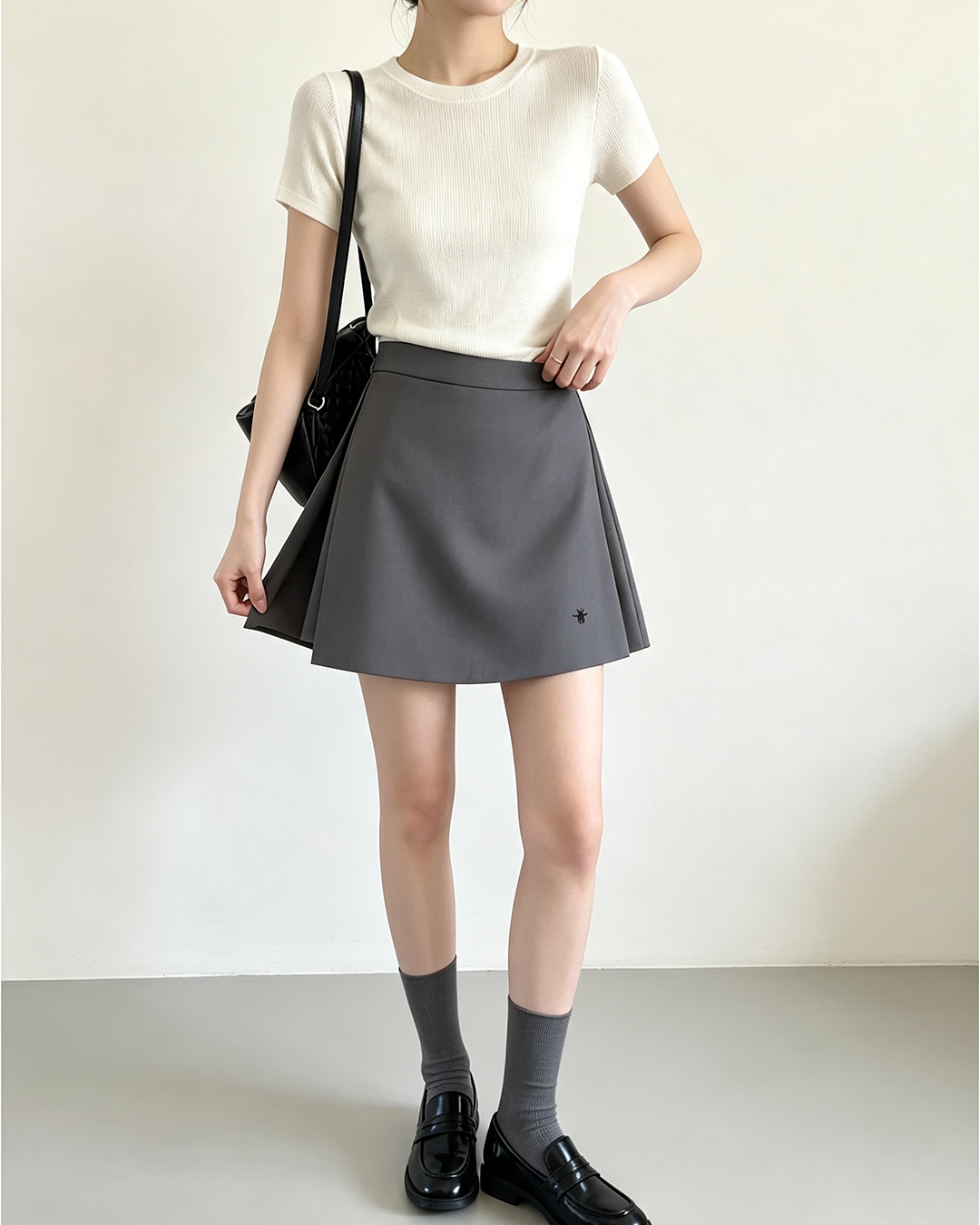 Women Embroidered A-Line Skort - 3